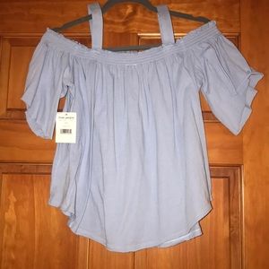 Free people over the shoulder top with straps